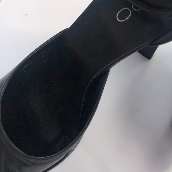 Aldo Black Suede Square-Toe Ankle Strap Heels - Picture 4 of 10